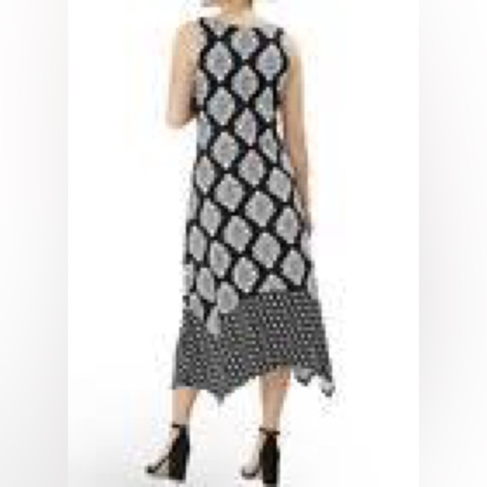 Tommy Bahama Women's Taj Tiles Maxi Dress, Black Sleeveless Asymmetrical size Lg - Picture 2 of 9